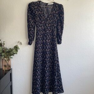 ASTR The Label Black Multi Floral Dress